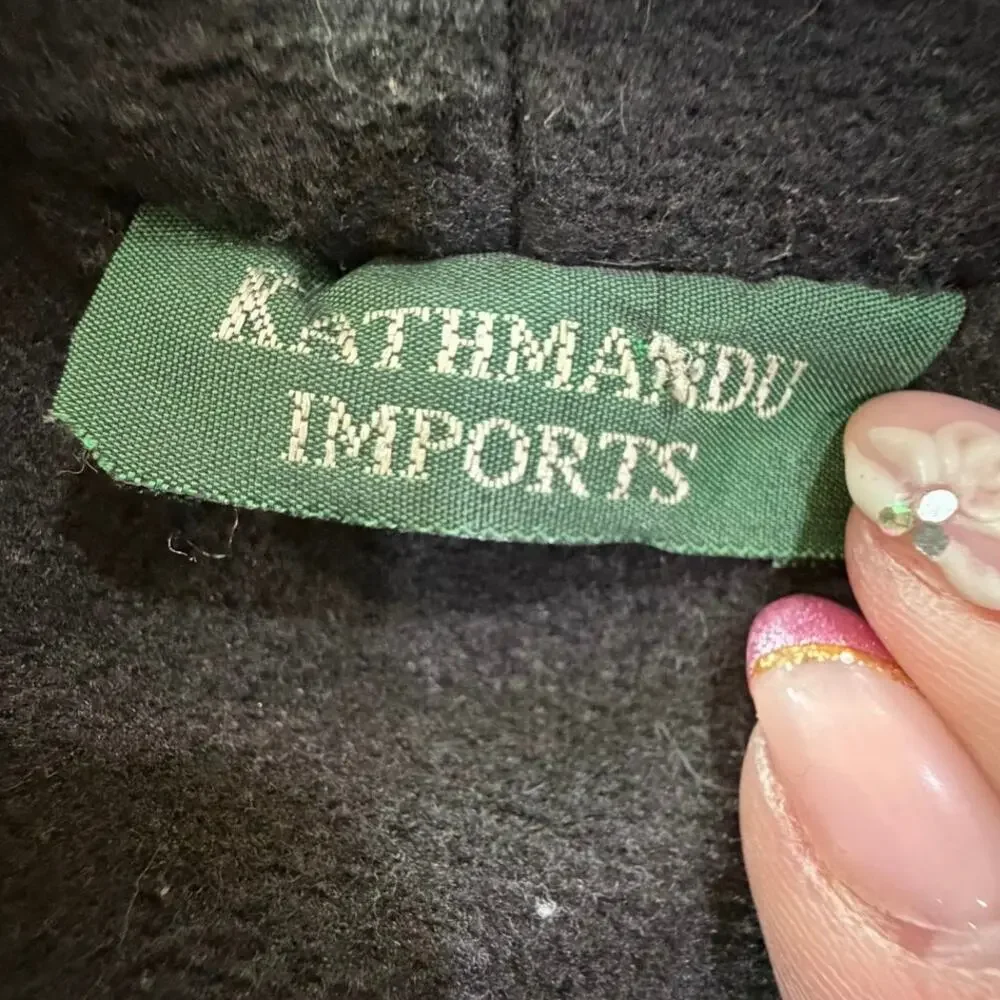 VTG Kathmandu Imports Boho Fairy Grunge Artsy Patchwork Zip Jacket Tunic Dress L - Picture 7 of 16